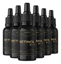 6 Frascos 30ml Retinol 8 em 1 Cuidados com a Pele