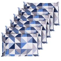 6 Fronhas Em Percal 200 Fios Algodão Ponto Palito Geométrico 6 Fronhas Em Percal 200 Fios Algodão Ponto Palito Geométrico