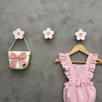 6 Ganchos de parede infantil menina decoração formatos rosa