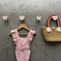 6 Ganchos de parede Laço e Coração infantil decoração bebê 6 Ganchos de parede Laço e Coração infantil decoração bebê