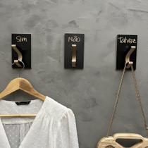 6 Ganchos Penduradores Provador Lojas Sim Não Talvez Inclinado