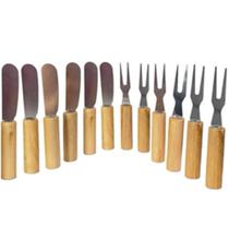 6 Garfinhos P/Petiscos E 6 Espátulas P/Manteiga Geleia Patê 6 Garfinhos P/Petiscos E 6 Espátulas P/Manteiga Geleia Patê