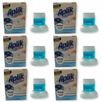 6 Gel Sanitário Adesivo Vaso Lavanda Marine Limão Floral Pinho Eucalipto 7g Marca Aplik - Envio Já