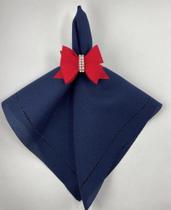 6 Guardanapos Oxford 40X40 Corte Laser Mesa Po ul-Marinho