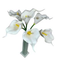 6 hastes de flor copo de leite artificial, 35 cm arranjo casamento festa