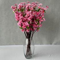 6 Hastes de Flores Artificial Premium 60cm Cerejeira Permanente para Jardins Internos