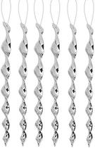 6 Hastes Refletoras Prateadas de 29 cm Repelente Reflexivo Espanta Pássaros Pombos para Varandas Jardins