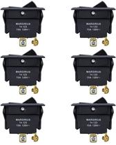6 Interruptor Tecla Margirius Unipolar Liga/Desliga 15A 6 Interruptor Tecla Margirius Unipolar Liga/Desliga 15A