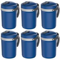 6 Jarra Térmica Azul Novo Fliptop 2.5 Litros Suco Termolar 6 Jarra Térmica Azul Novo Fliptop 2.5 Litros Suco Termolar