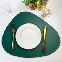 6 Jogo Americano Dupla Face Sousplat Couro PVC Organico Vr