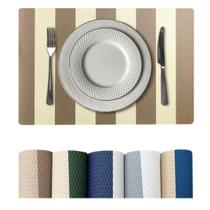 6 Jogo Americano Navy Alto Padrão Impermeável Pvc Vr