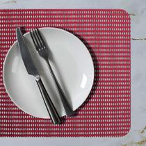 6 Jogo Americano PVC Vermelho Antiderrapante 29x 44