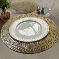 6 Jogo Americano Redondo Sousplat Luxo Alto Padrão Real Vr