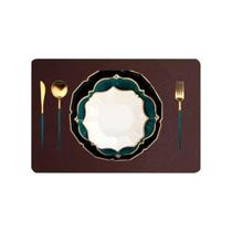 6 Jogos Americanos Mesa Jantar Impermeável + Porta Copos 6 Jogos Americanos Mesa Jantar Impermeável + Porta Copos