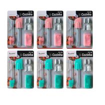 6 Kit Confeiteiro P/ Decoração De Bolo Muffins Cupcake 42Pçs