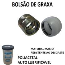 6 Kit eixo s Guerra carreta 3 eixo em poliacetal+aço com 6 cj G-1D-6