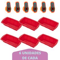 6 kit Forma P/ Pães Sortida Silicone + Colher Medidora 6Pç - QUALITY HOUSE