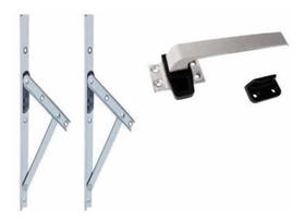 6 Kit Janela Maxim-ar Braço 40cm + Fecho 6 Kit Janela Maxim-ar Braço 40cm + Fecho