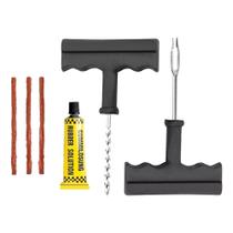 6 Kits Reparo Remendo Para Pneu Sem Câmara Carro Moto Quadriciclo 18 Refil Macarrão