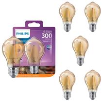 6 Lâmpada Led Filamento Philips 4.5w 127v E27 2200k Dimer