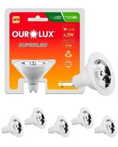 6 Lâmpadas Ar70 De Led 4,5w Bivolt 24 Graus Base Gu10 2700K Luz Amarela Ourolux 6 Lâmpadas Ar70 De Led 4,5w Bivolt 24 Graus Base Gu10 2700K Luz Amarela Ourolux