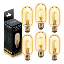 6 Lâmpadas Filamento Led Retrô Vintage 4w T45 2200k Volter 6 Lâmpadas Filamento Led Retrô Vintage 4w T45 2200k Volter