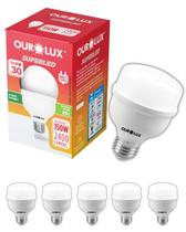 6 Lâmpadas LED 30w Bivolt Base E27 Cor Da Luz Branco Quente Ourolux