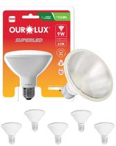 6 Lâmpadas Led Par30 9w E27 Ourolux Cor da Luz 6500K Branco Frio Bivolt 6 Lâmpadas Led Par30 9w E27 Ourolux Cor da Luz 6500K Branco Frio Bivolt