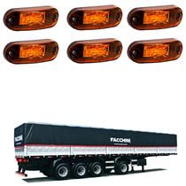 6 Lanterna Delimitadora LED Carreta Facchini Lateral Âmbar