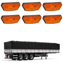 6 Lanterna Diamante Carreta LED Âmbar Saída Fios 6 Lanterna Diamante Carreta LED Âmbar Saída Fios