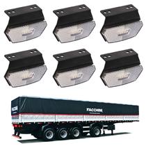 6 Lanterna Diamante Facchini LED Cristal C/ Supt. - Fio