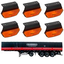 6 Lanterna Diamante Guerra LED Âmbar c/ Suporte - Fio