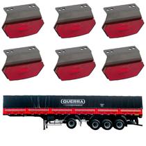6 Lanterna Diamante Guerra LED Rubi c/ Suporte - Conect