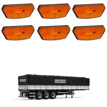 6 Lanterna Diamante Randon LED Âmbar Saída Fios 6 Lanterna Diamante Randon LED Âmbar Saída Fios