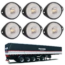 6 Lanterna Frontal Facchini LED Cristal 65mm c/ Sup. - Fio