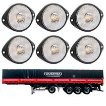 6 Lanterna Frontal Guerra LED Cristal 65mm c/ Suporte - Fio