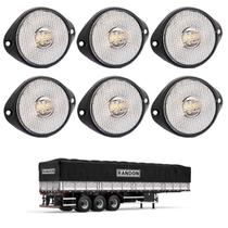 6 Lanterna Frontal Randon LED Cristal 65mm c/ Suporte - Fio