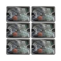 6 Lanterna Lateral Caminhão Carreta Bau Tijolinho Gf0.115