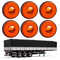 6 Lanterna Lateral Carreta LED Âmbar 85mm Saída Fios 6 Lanterna Lateral Carreta LED Âmbar 85mm Saída Fios
