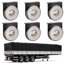 6 Lanterna Lateral Carreta LED Cristal 85mm c/ Suporte - Fio 6 Lanterna Lateral Carreta LED Cristal 85mm c/ Suporte - Fio