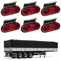 6 Lanterna Lateral Carreta LED Rubi c/ Suporte - Fio 6 Lanterna Lateral Carreta LED Rubi c/ Suporte - Fio