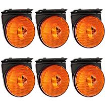 6 Lanterna Lateral Carreta Randon 88mm LED BIVOLT AM +Suporte