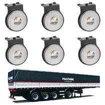 6 Lanterna Lateral Facchini LED Cristal 65mm C Sup e Conec