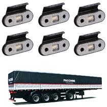 6 Lanterna Lateral Facchini LED Cristal C/ Supt. - Fio