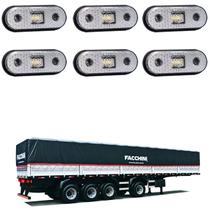 6 Lanterna Lateral Facchini LED Cristal Saída Fios