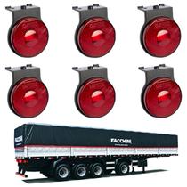 6 Lanterna Lateral Facchini LED Rubi 65mm C/ Sup. - Conect.