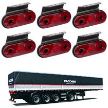 6 Lanterna Lateral Facchini LED Rubi C/ Supt. - Fio