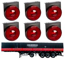 6 Lanterna Lateral Guerra LED Rubi 85mm c/ Sup. - Conect. 6 Lanterna Lateral Guerra LED Rubi 85mm c/ Sup. - Conect.