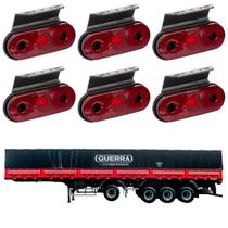 6 Lanterna Lateral Guerra LED Rubi c/ Suporte - Fio