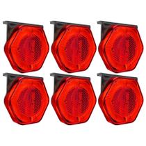 6 Lanterna Lateral Led Vermelha C/guia De Luz Bivolt C/suporte 6 Lanterna Lateral Led Vermelha C/guia De Luz Bivolt C/suporte